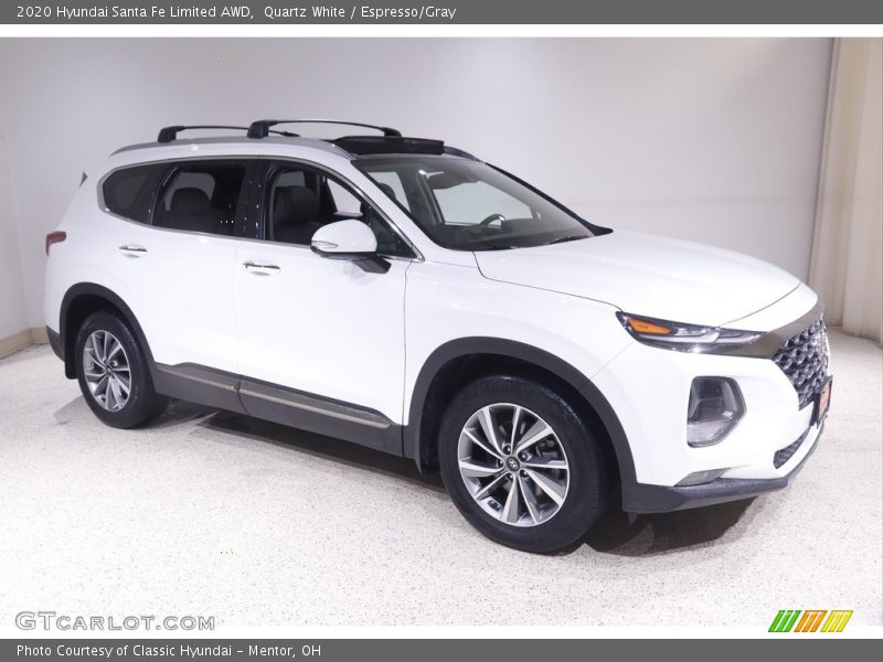 Quartz White / Espresso/Gray 2020 Hyundai Santa Fe Limited AWD