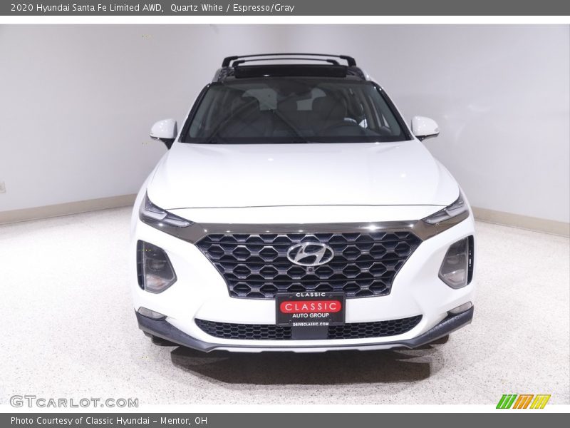 Quartz White / Espresso/Gray 2020 Hyundai Santa Fe Limited AWD