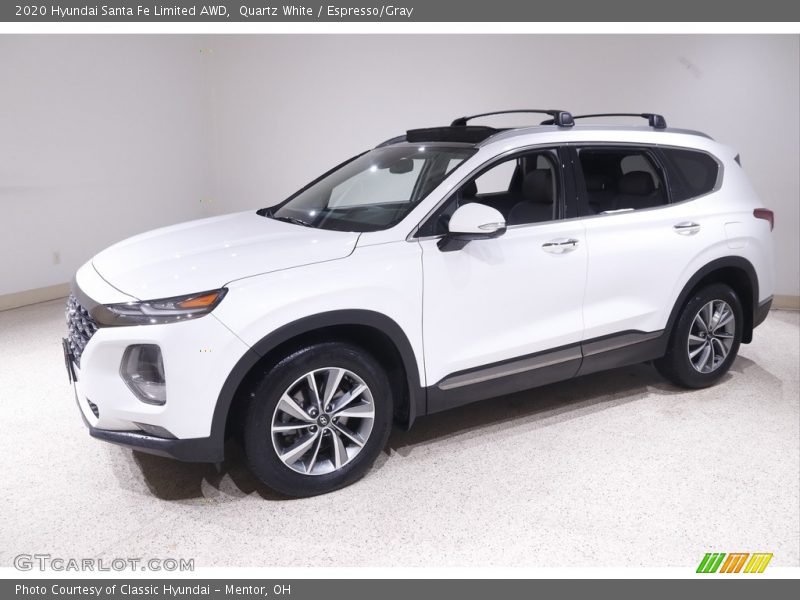 Quartz White / Espresso/Gray 2020 Hyundai Santa Fe Limited AWD