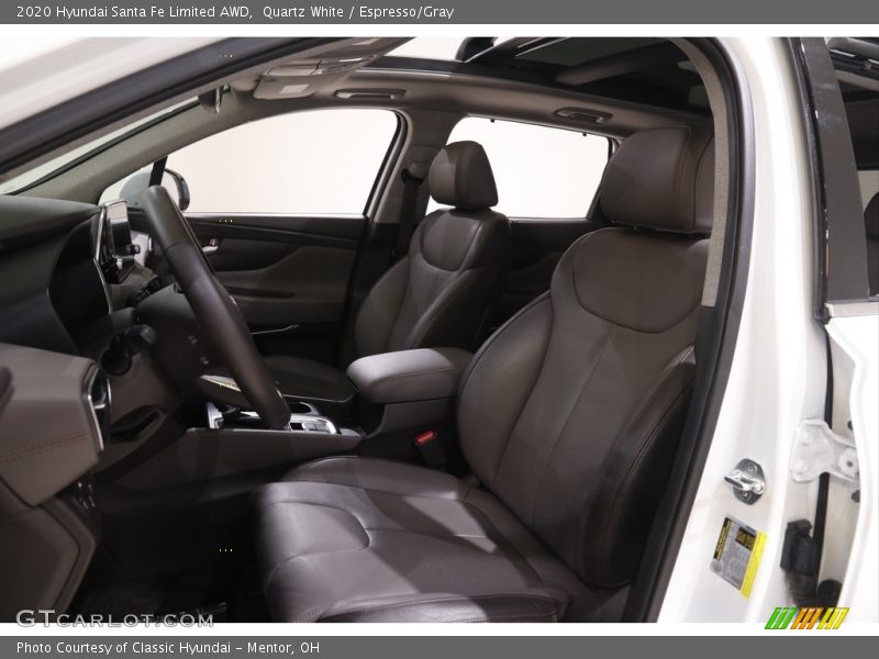 Quartz White / Espresso/Gray 2020 Hyundai Santa Fe Limited AWD