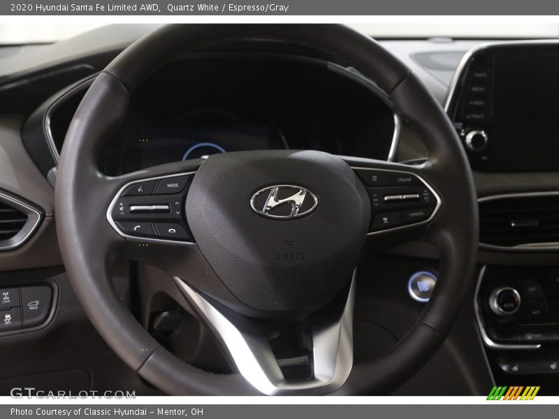 Quartz White / Espresso/Gray 2020 Hyundai Santa Fe Limited AWD
