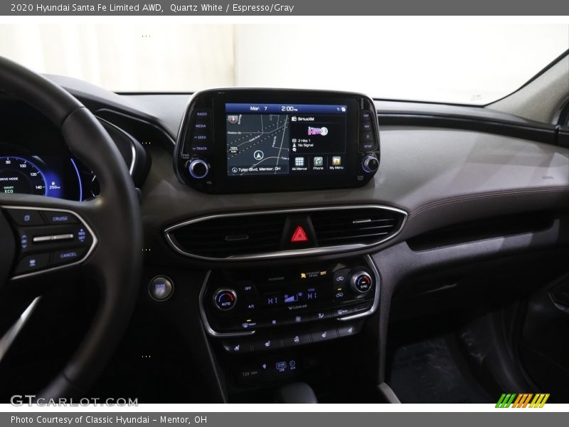 Quartz White / Espresso/Gray 2020 Hyundai Santa Fe Limited AWD