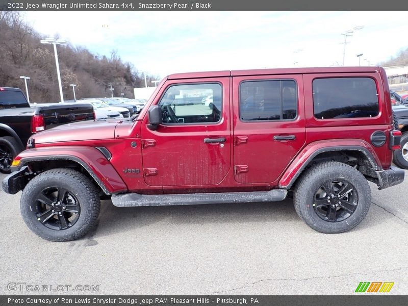 Snazzberry Pearl / Black 2022 Jeep Wrangler Unlimited Sahara 4x4