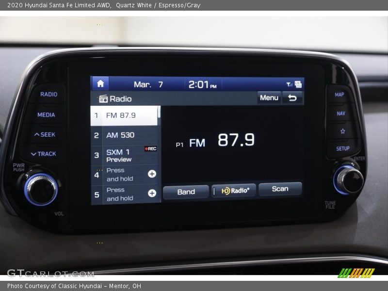 Quartz White / Espresso/Gray 2020 Hyundai Santa Fe Limited AWD