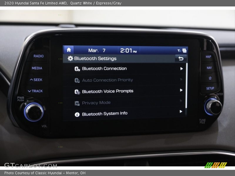 Quartz White / Espresso/Gray 2020 Hyundai Santa Fe Limited AWD