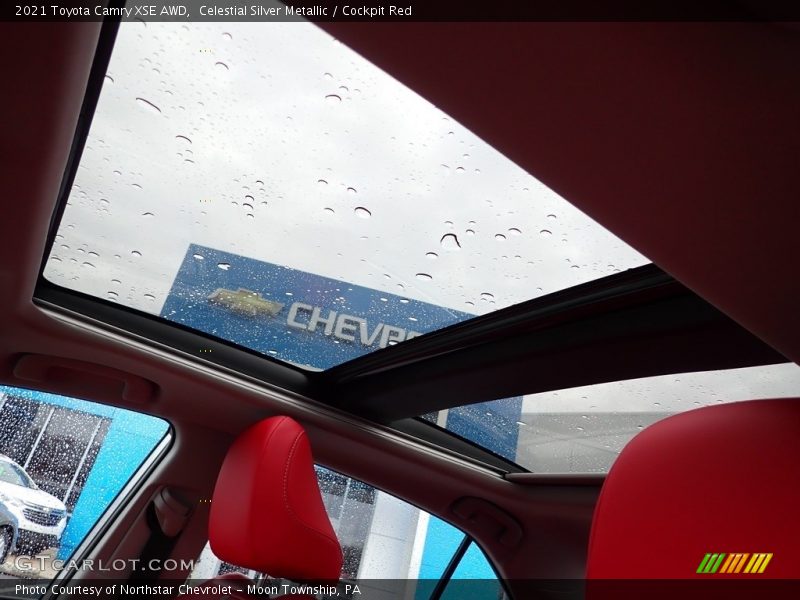 Celestial Silver Metallic / Cockpit Red 2021 Toyota Camry XSE AWD