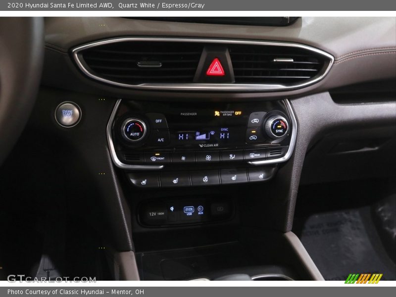 Quartz White / Espresso/Gray 2020 Hyundai Santa Fe Limited AWD