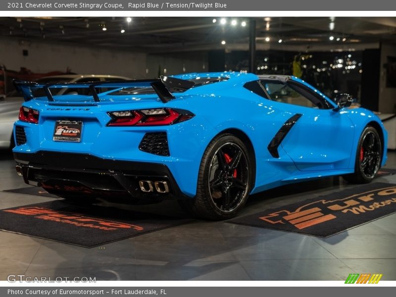 Rapid Blue / Tension/Twilight Blue 2021 Chevrolet Corvette Stingray Coupe