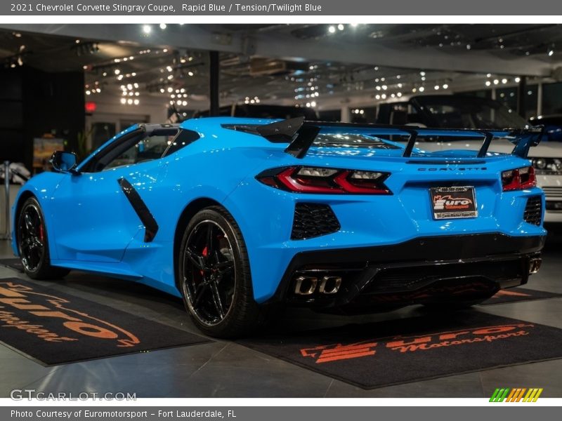 Rapid Blue / Tension/Twilight Blue 2021 Chevrolet Corvette Stingray Coupe