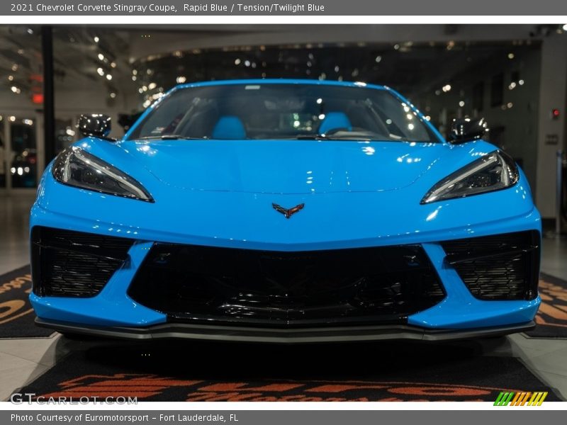 Rapid Blue / Tension/Twilight Blue 2021 Chevrolet Corvette Stingray Coupe