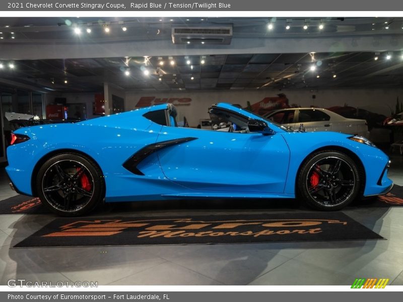 Rapid Blue / Tension/Twilight Blue 2021 Chevrolet Corvette Stingray Coupe