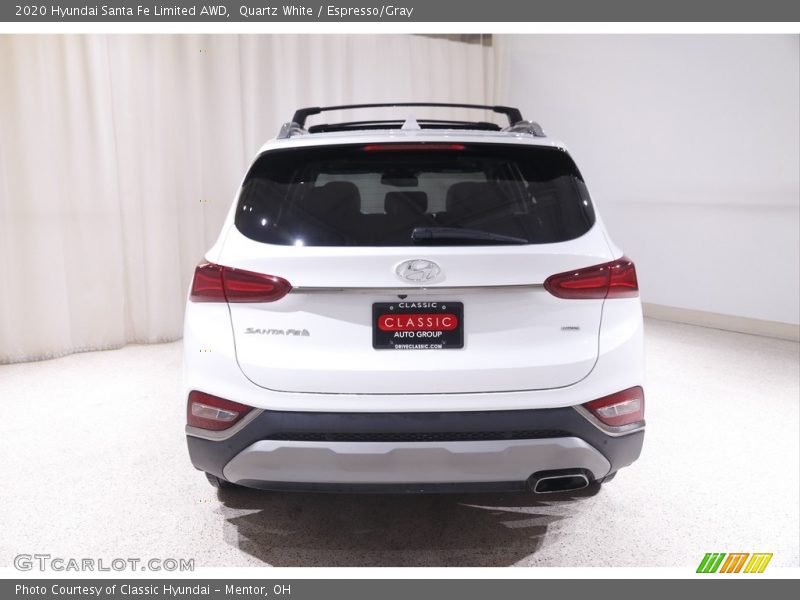 Quartz White / Espresso/Gray 2020 Hyundai Santa Fe Limited AWD