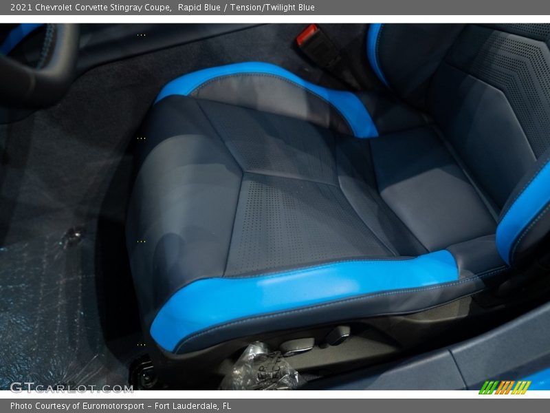 Rapid Blue / Tension/Twilight Blue 2021 Chevrolet Corvette Stingray Coupe