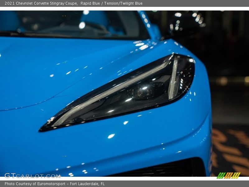 Rapid Blue / Tension/Twilight Blue 2021 Chevrolet Corvette Stingray Coupe