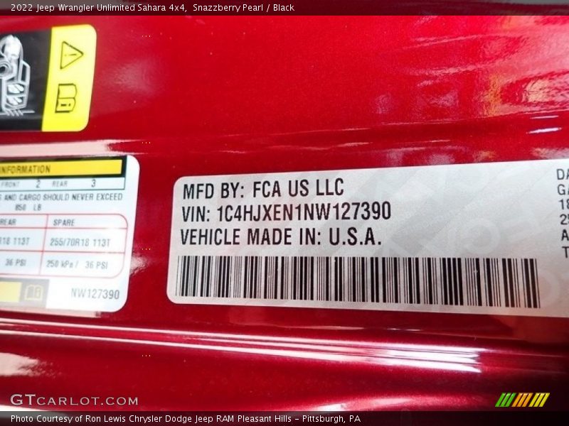Snazzberry Pearl / Black 2022 Jeep Wrangler Unlimited Sahara 4x4