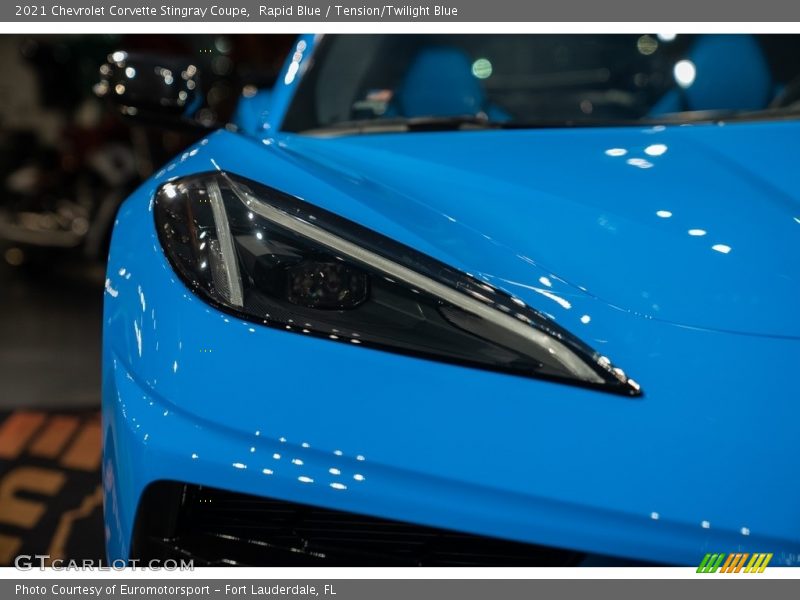 Rapid Blue / Tension/Twilight Blue 2021 Chevrolet Corvette Stingray Coupe