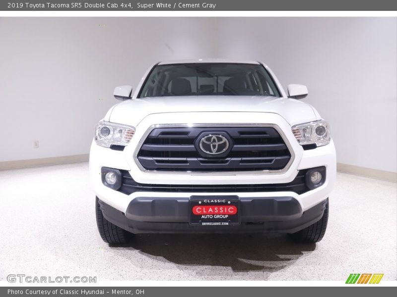 Super White / Cement Gray 2019 Toyota Tacoma SR5 Double Cab 4x4