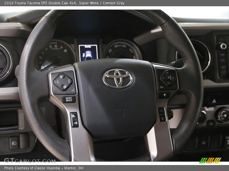Super White / Cement Gray 2019 Toyota Tacoma SR5 Double Cab 4x4