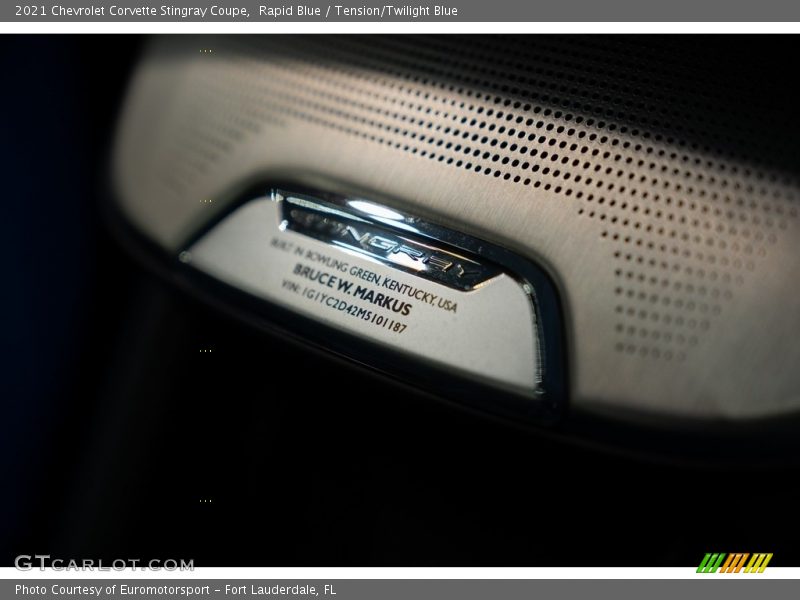 Info Tag of 2021 Corvette Stingray Coupe