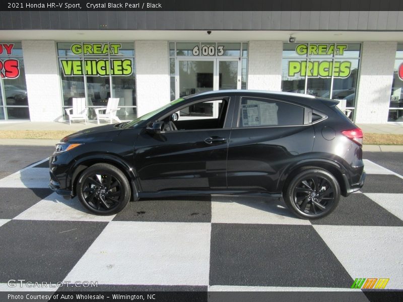 Crystal Black Pearl / Black 2021 Honda HR-V Sport