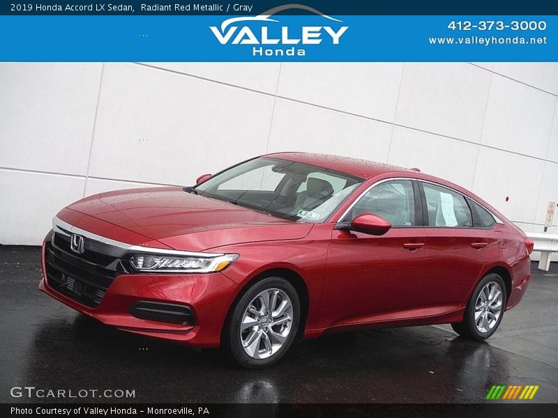 Radiant Red Metallic / Gray 2019 Honda Accord LX Sedan