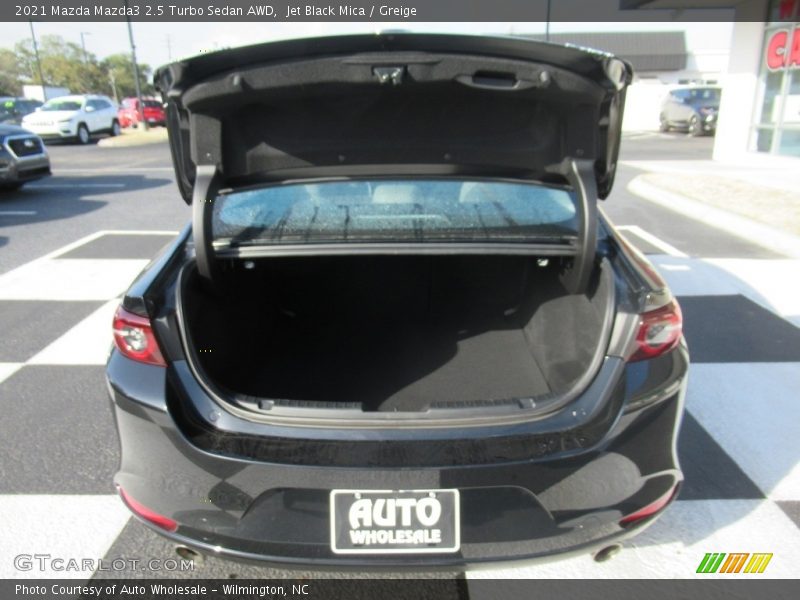 Jet Black Mica / Greige 2021 Mazda Mazda3 2.5 Turbo Sedan AWD