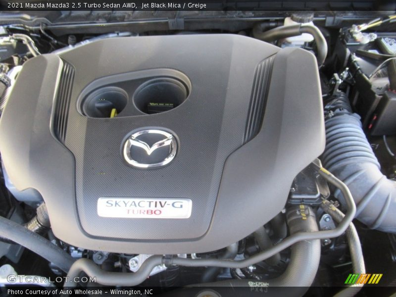 Jet Black Mica / Greige 2021 Mazda Mazda3 2.5 Turbo Sedan AWD