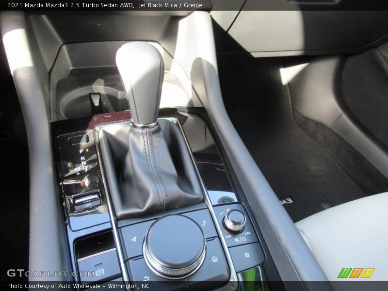 Jet Black Mica / Greige 2021 Mazda Mazda3 2.5 Turbo Sedan AWD