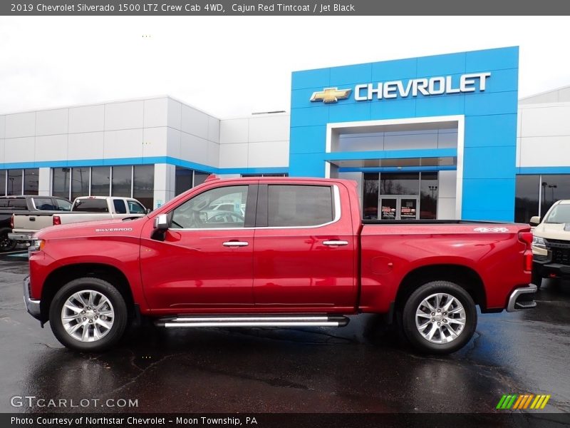 Cajun Red Tintcoat / Jet Black 2019 Chevrolet Silverado 1500 LTZ Crew Cab 4WD
