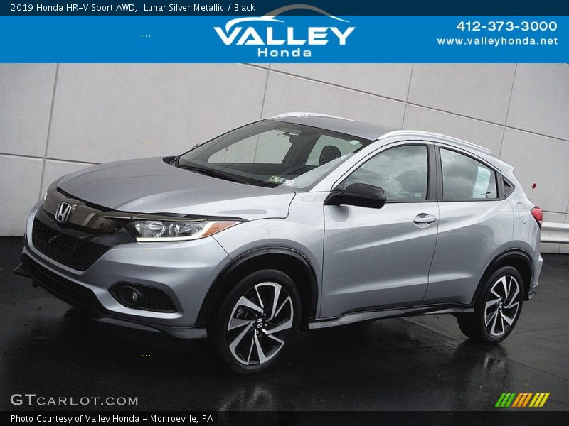 Lunar Silver Metallic / Black 2019 Honda HR-V Sport AWD