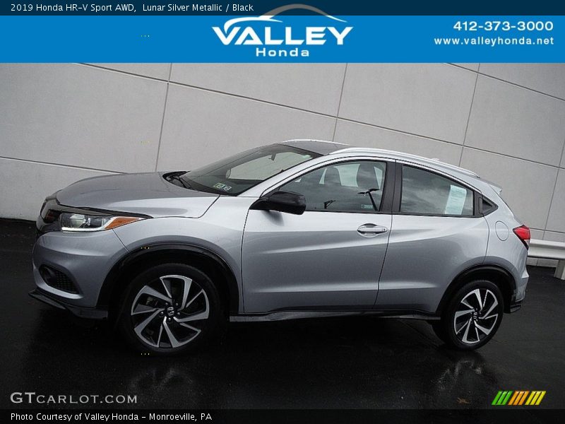 Lunar Silver Metallic / Black 2019 Honda HR-V Sport AWD