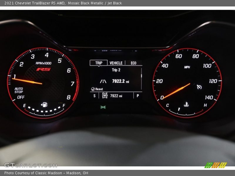 Mosaic Black Metallic / Jet Black 2021 Chevrolet TrailBlazer RS AWD