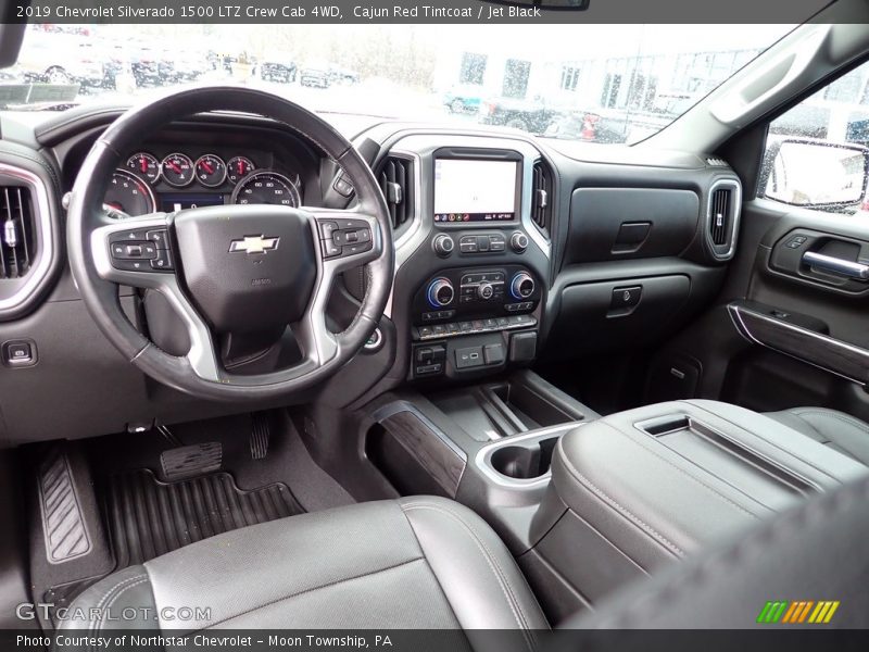 Cajun Red Tintcoat / Jet Black 2019 Chevrolet Silverado 1500 LTZ Crew Cab 4WD
