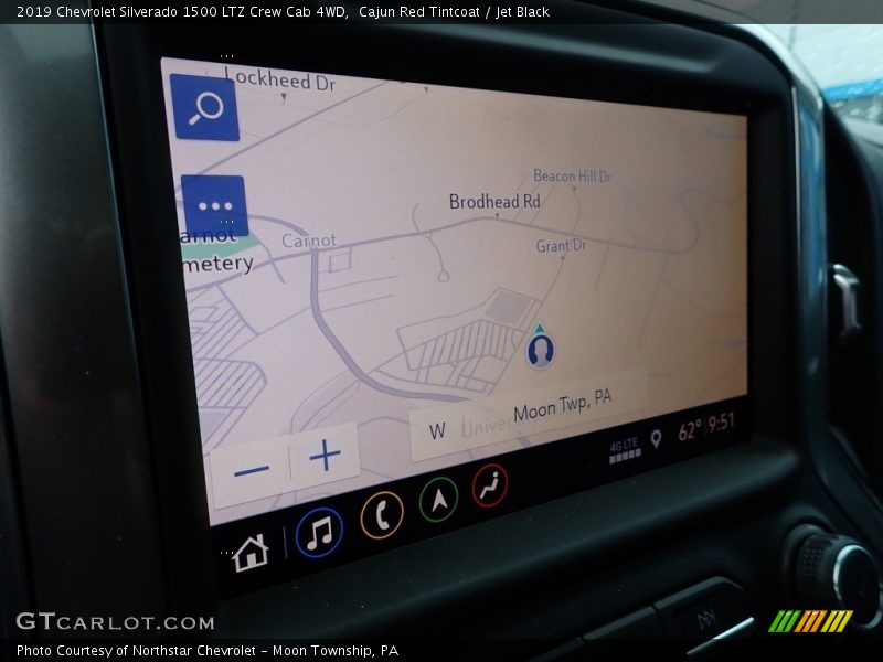 Cajun Red Tintcoat / Jet Black 2019 Chevrolet Silverado 1500 LTZ Crew Cab 4WD