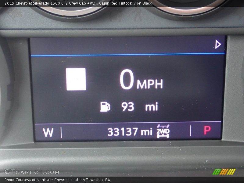 Cajun Red Tintcoat / Jet Black 2019 Chevrolet Silverado 1500 LTZ Crew Cab 4WD