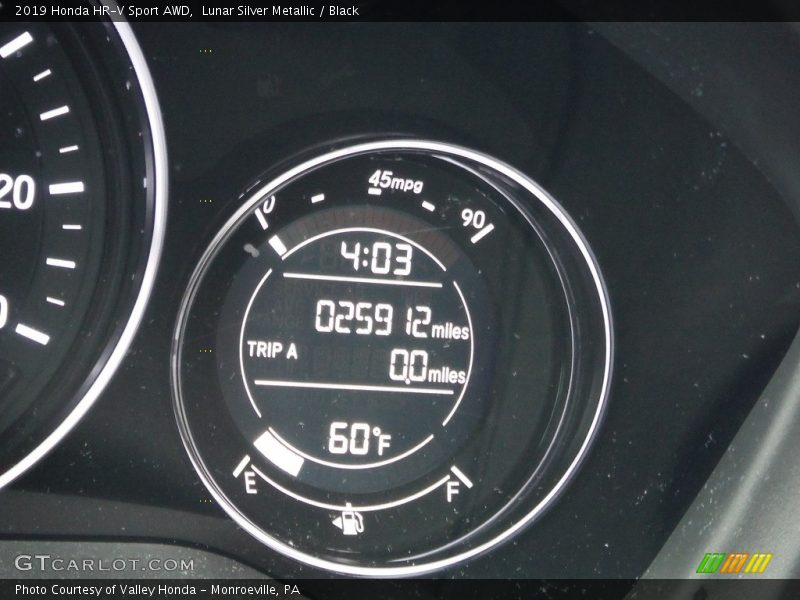 Lunar Silver Metallic / Black 2019 Honda HR-V Sport AWD