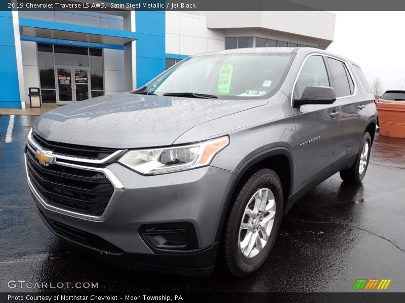 Satin Steel Metallic / Jet Black 2019 Chevrolet Traverse LS AWD