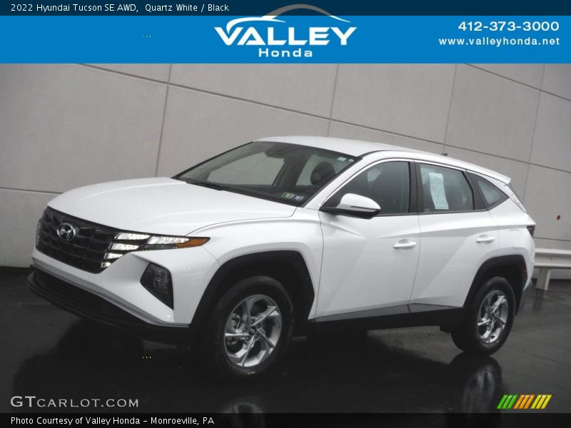 Quartz White / Black 2022 Hyundai Tucson SE AWD