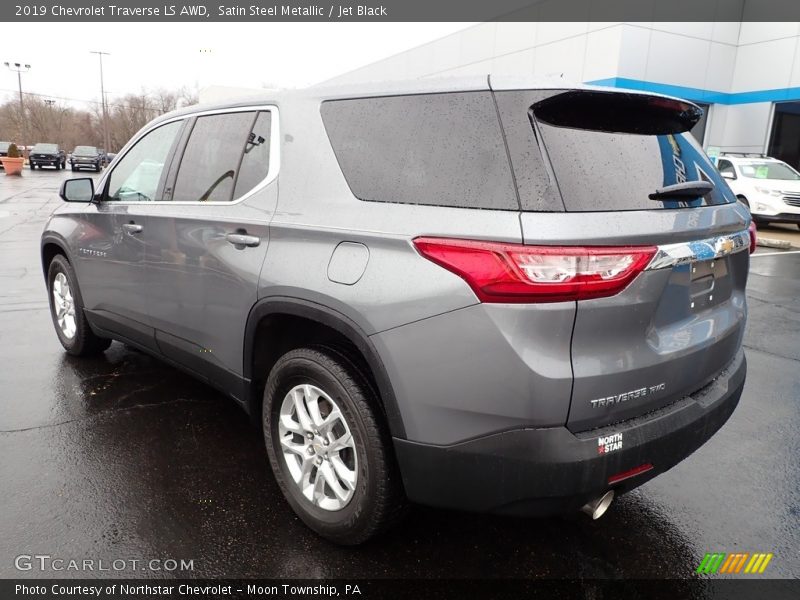 Satin Steel Metallic / Jet Black 2019 Chevrolet Traverse LS AWD