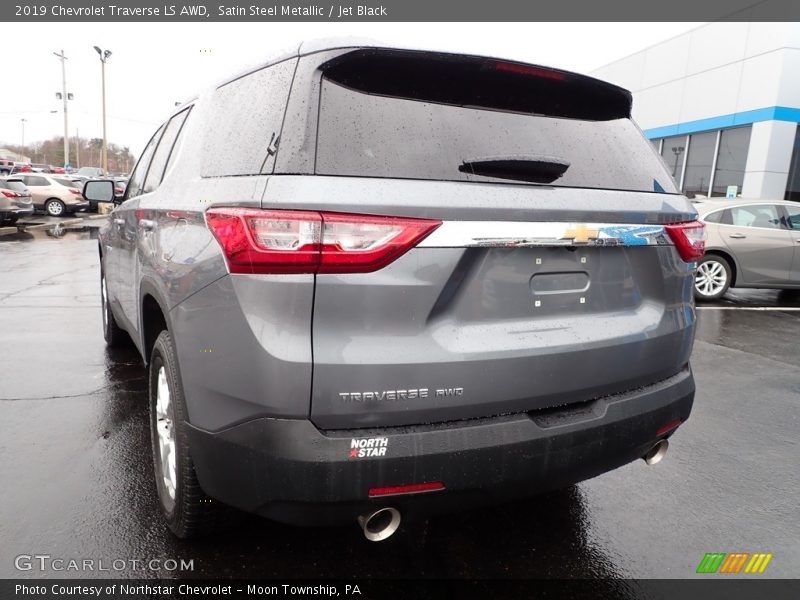 Satin Steel Metallic / Jet Black 2019 Chevrolet Traverse LS AWD