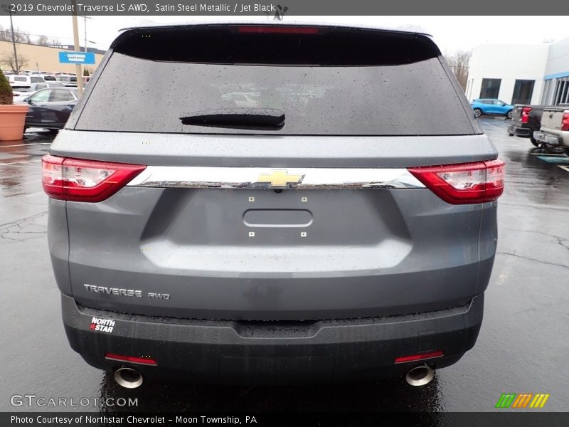 Satin Steel Metallic / Jet Black 2019 Chevrolet Traverse LS AWD