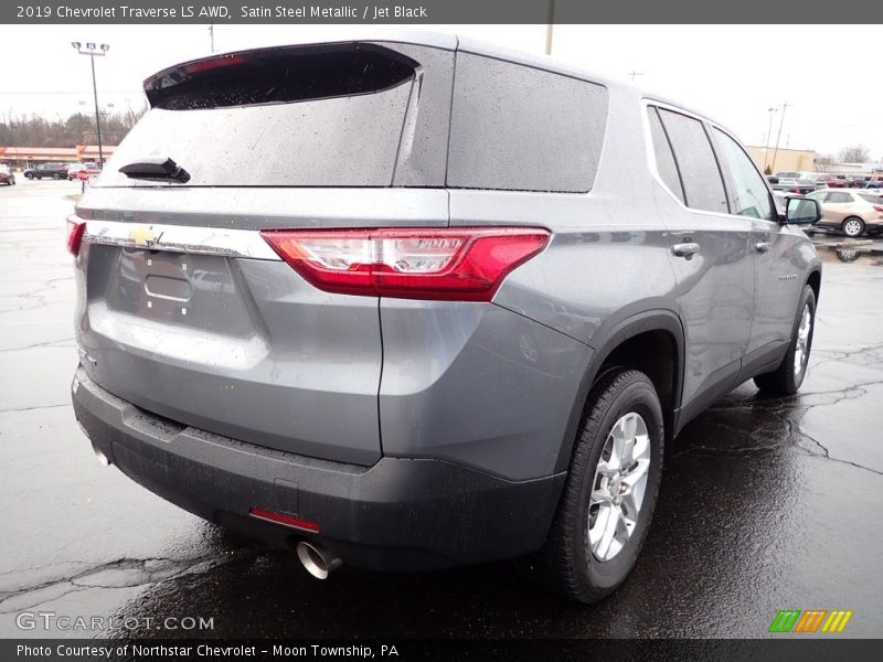 Satin Steel Metallic / Jet Black 2019 Chevrolet Traverse LS AWD
