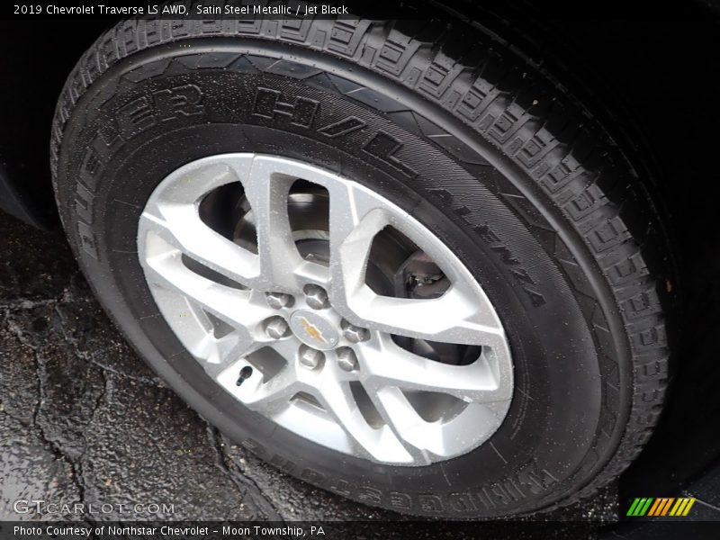 Satin Steel Metallic / Jet Black 2019 Chevrolet Traverse LS AWD