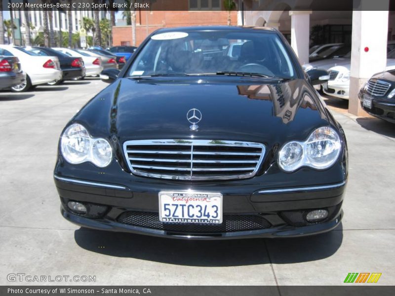 Black / Black 2007 Mercedes-Benz C 230 Sport