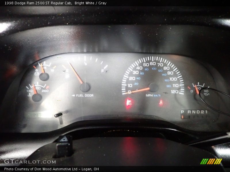 Bright White / Gray 1998 Dodge Ram 2500 ST Regular Cab