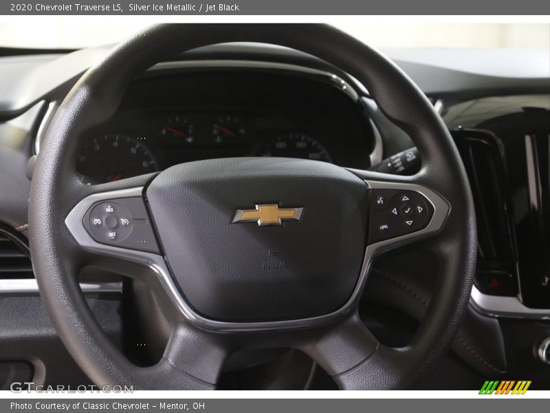 Silver Ice Metallic / Jet Black 2020 Chevrolet Traverse LS