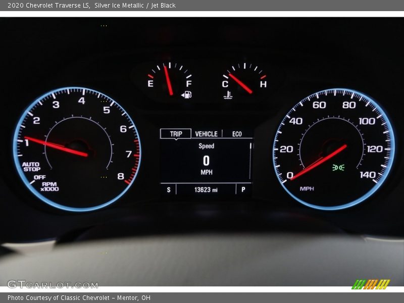 Silver Ice Metallic / Jet Black 2020 Chevrolet Traverse LS