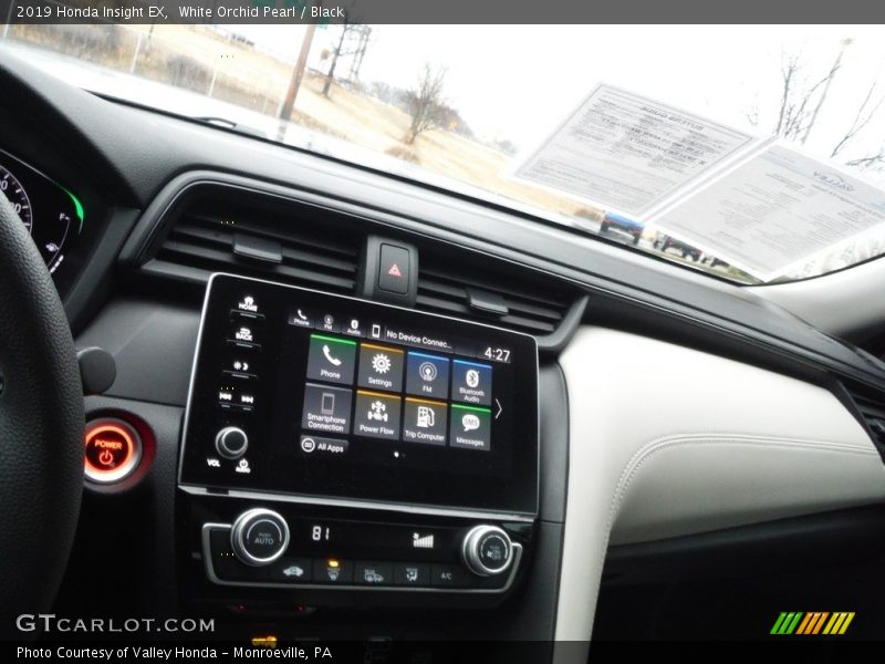 White Orchid Pearl / Black 2019 Honda Insight EX