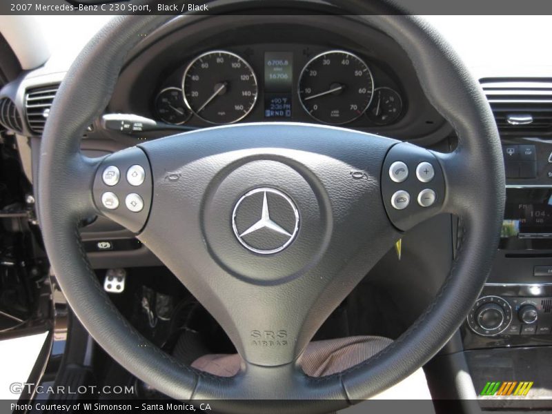 Black / Black 2007 Mercedes-Benz C 230 Sport