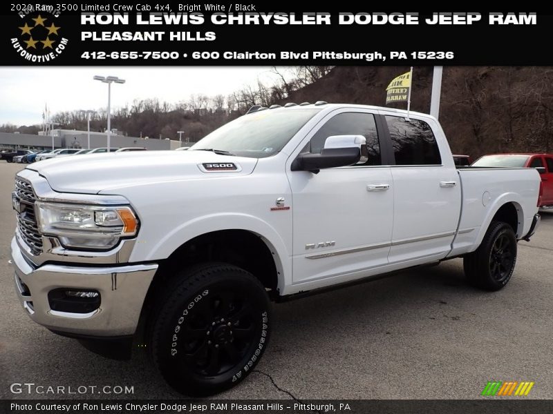 Bright White / Black 2020 Ram 3500 Limited Crew Cab 4x4